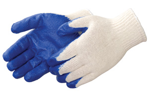 Tagged Blue Wonder Latex Coated Glove - Work Gloves